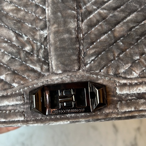 Crushed Velvet Rebecca Minkoff Flap Bag Purse - Picture 4 of 9